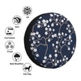 thumbnail image 4 of Fotbe Cherry Blossoms on Navy Background Funda de Llanta de Repuesto con Estampado, Engrosada, Ajuste Universal para Jeep, Remolque, RV, SUV, Camión-15 inch, 4 of 6