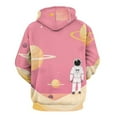 thumbnail image 3 of Astronaut Exploring Planets Men's Women Vintage 3D Hooded Sweatshirt - All-Season Loose Fit Streetwear, 3 of 6