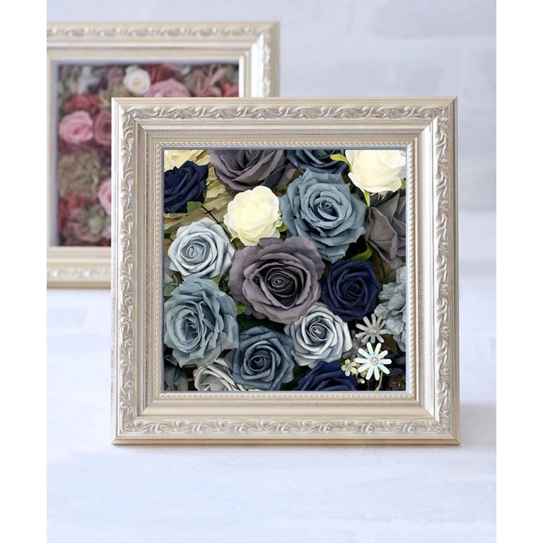 N&T NIETING Fake Roses,25pcs Artificial Flowers Dusty Blue Fake Roses Faux  Flowers Fake Flowers for DIY Wedding Bouquets Centerpieces Floral  Arrangements Home Decorations Shades of Navy Blue