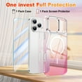 thumbnail image 6 of GALAPROX Magnetic Clear for iPhone 17 Pro Case[2025], Gradient Never Yellow Cover 6.3'' with Screen Protector-Pink, 6 of 6