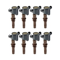 Pack of 8 Brown Boot Ignition Coils Compatible with Ford - F-150 EXPEDITION EXPLORER - Lincoln Mercury V8 4.6L 5.4L V10 6.8L Replacement for C1659 DG521 Fits select: 2010 FORD F150 SUPERCREW