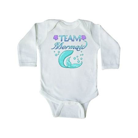 

Inktastic Team Mermaid Gift Baby Boy or Baby Girl Long Sleeve Bodysuit