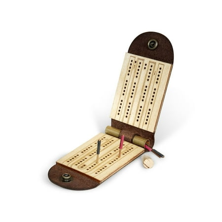 Walnut Studiolo Travel Cribbage Board Game - Gift (Best Travel Cribbage Board)