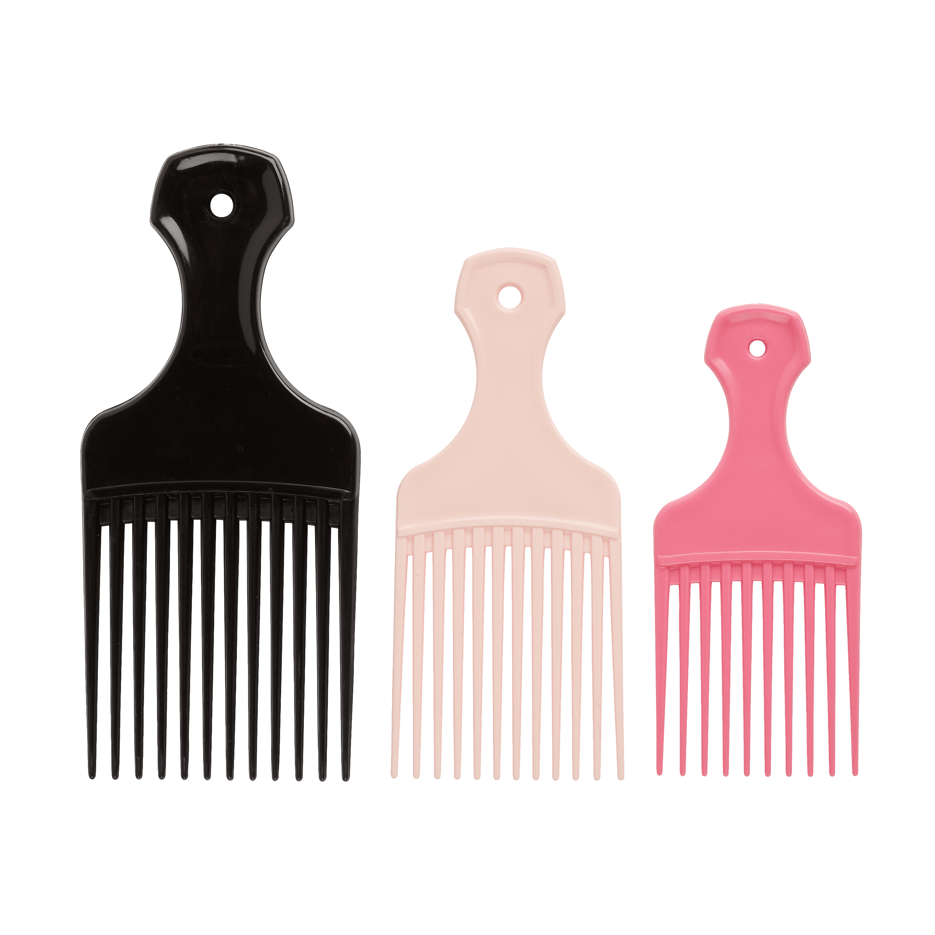 (2 pack) Conair Lift & Define Detangling Hair Pick Combs, 3-Pack with Small, Medium, Large