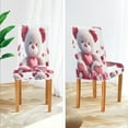thumbnail image 5 of BZSMCE Chairs Slipcovers Dining Chair Covers Bear Wrapped in Love and Blooms Creative Pattern, 5 of 7