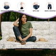 thumbnail image 6 of XXLYY Porch Swing Cushions, Waterproof Swing Replacement Cushions with Backrest and Ties, Garden Bench Seat Cushion, Outdoor Porch Patio Swing Non-Slip Chairs Pad, 6 of 6