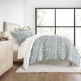 thumbnail image 6 of 8PC Bedding Bundle - Patterned Duvet Cover Set White Comforter and Solid Sheet Set in Modern Rustic, 6 of 12