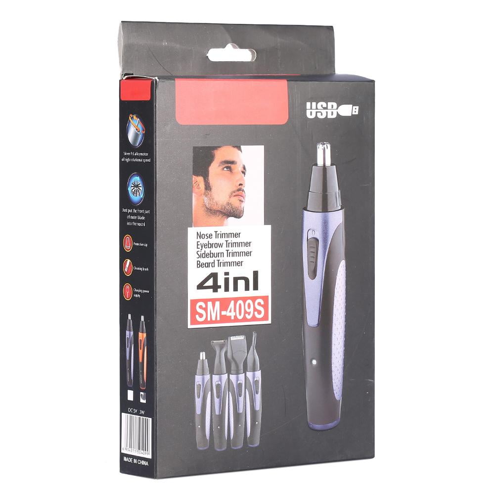 LYUMO 4 in 1 Rechargeable Men Nose Ear Temple Hair Trimmer Electric Beard Eyebrow Clipper Shaving Kit, Men Hair Trimmer Shaver Set, Men Nose Hair Trimmer Set