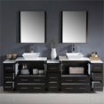 thumbnail image 5 of Fresca Torino 96" Espresso Modern Double Sink Bathroom Vanity w/ 3 Side Cabinets & Vessel Sinks, 5 of 5