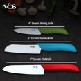 thumbnail image 2 of Vos Ceramic Knives with Covers -3-Piece Knife Set - Ideal Kitchen Knives - (Multi-Color), 2 of 6