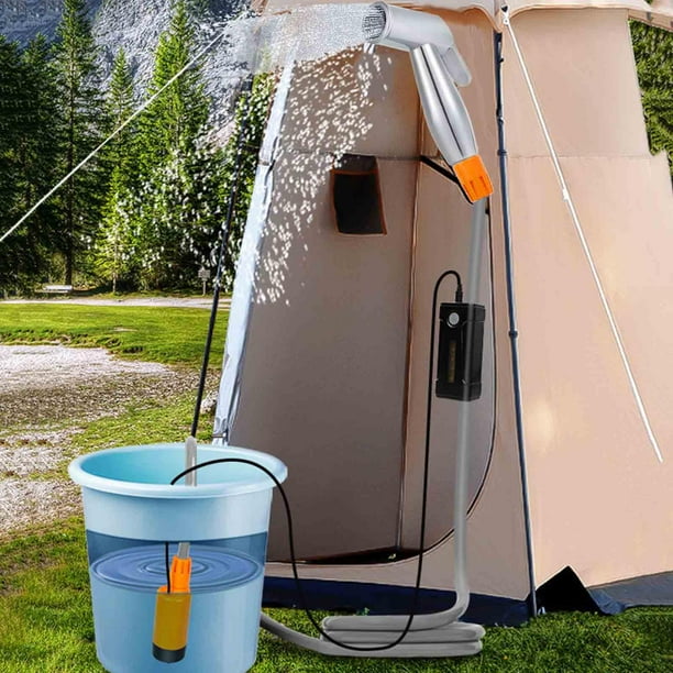 Ducha portátil para acampar perfecl con manguera impermeable Bomba eléctrica