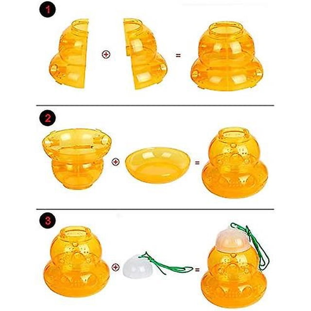 Trampa para avispas: 2 piezas para avispas, trampa para abejas, trampas para chaquetas amarillas, trampa para moscas de frutas, trampa para avispones, interior, exterior, en forma de reloj de arena ShuxiuWang 8390613522412