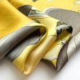 thumbnail image 3 of Head Neck Women's Mulberry Silk Square Scarf, Yellow, 3 of 3