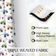 thumbnail image 6 of Monster Cartoon Truck White Pattern Blackout Curtains,Triple Weaved Fabric,Thermal Insulated,Room Darkening,Grommet Top,2 Panels,52x72in(132x183cm), 6 of 6