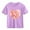 Purple, variant on Kids Valentine's Day Shirt Girls Heart Floral T-Shirt Purple Short Sleeve Cotton Cute Top Ages 4-12,Size 7 T