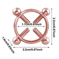 thumbnail image 3 of SIfdSeng Stainless Steel Zircon Jewelry Nipple Rings Non Piercing Clamp on for And, 3 of 4