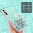 thumbnail image 4 of Compatible with Samsung Galaxy A54 Case Cute Glitter Clear Sparkly Cases Shockproof Samsung A54 Phone Case for Women Girls Silicone Slim Bling Protective Cover (Green), 4 of 13