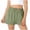 Army Green, variant on WRKEKC Girls Cargo Shorts High Waist a Line Paperbag Linen Blend Flowy Wide Leg Casual Shorts with Belt 5-14 Years