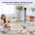 thumbnail image 4 of 35” Tower Fan, 5 Speeds, 4 Modes, 60° Oscillation, 12H Timer, Child Lock, Portable Cooling Fan for Bedroom, Office, Desk, or Table, Titanium Metallic gray, 4 of 7