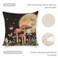 thumbnail image 4 of Mushroom butterfly full moon Linen toss pillowcase Decoration pillowcase Gift preferred 24x24" Cushion cover 1 set Sofa pillowcase Sofa bedroom living room car, 4 of 8