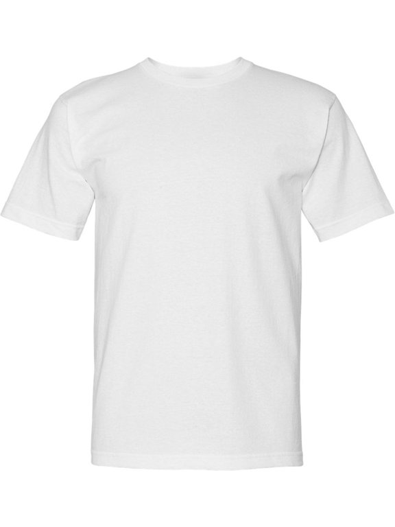 BA5040 ADULT 5.4 OZ., 100% COTTON TSHIRT, WHITE, XL, Pack Of 12, Mens T-Shirts