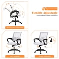 thumbnail image 4 of CL.HPAHKL Ergonomic Task Office Chair, Mesh Computer Chair with Lumbar Support Adjustable Mid Back Swivel Rolling Chair with Armrests, Ideal for Home Office & Study, White, 4 of 7