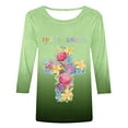 thumbnail image 4 of Xihbxyly T-Shirts à Manches 3/4 pour Femmes, T-shirt Imprimé Col Rond de Pâques, Pull Col Rond, 4 of 4