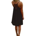 thumbnail image 3 of Haite Women Sundress Summer Sleeveless Beach Dress Casual Solid Color Short Dress, 3 of 3