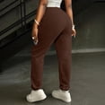 thumbnail image 6 of Nestiefly Plus SizeTall Women's Straight Leg Sweatpants Drawstring Elastic Waist Casual Joggers Pants with Pockets Open Bottom Coffee XL, 6 of 8