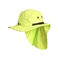 thumbnail image 1 of TopHeadwear 4 Panel Large Bill Flap Sun Hat - Neon Green, 1 of 1