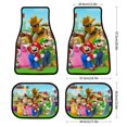 thumbnail image 2 of Super Mario Car Floor Mats 4PC Set Anti Skid Vehicle Floor Mat Car Carpet for Front Rear Seats Universal Auto Interior Accessories, 2 of 8
