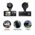 3Channel 1080P Car Dash Cam, High Definition WiFi Dash Cam Front And