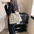 thumbnail image 2 of IELGY women's cloud bag, diamond tote underarm down shopping bag, large-capacity commuter shoulder bag., 2 of 2