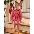 thumbnail image 2 of RUINIXCW Toddler Baby Girl Christmas Dress Smocked Doll Collar Long Sleeve Dress, 2 of 9