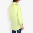 thumbnail image 5 of Women's Long Sleeve Button-Down Shirt with Roll-Up Sleeves and Front Pocket Casual Loose Fit Blouse- Small, Green, 5 of 6