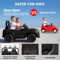 thumbnail image 6 of Licensed Toyota Tacoma 24V 2 Seater Truck, Powered Ride on Car Toy with Remote Control, Wisairt 4 Wheeler for Kids Toddler Ages 3-8, Black, 6 of 12