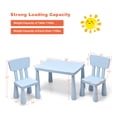 thumbnail image 2 of Patiojoy Ensemble de Table pour Enfants et 2 Chaises Ensemble de Mobilier de Table d'Activité de Jeu pour Enfants Bleu, 2 of 6