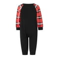thumbnail image 5 of Bemycutue Christmas Family Pajamas Matching Set, Long Sleeve Tree Print T-shirt with Plaid Pants Sleepwear Loungewear, 5 of 10