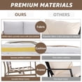 thumbnail image 4 of NATURAL EXPRESSIONS 4 Pieces Patio Furniture Sets, Modern Metal Outdoor Conversation Sets with High Back All Weather Hand-Woven Rope Rocking Chairs, Loveseat, Metal Table, 6" Thick Olefin Cushions, 4 of 8