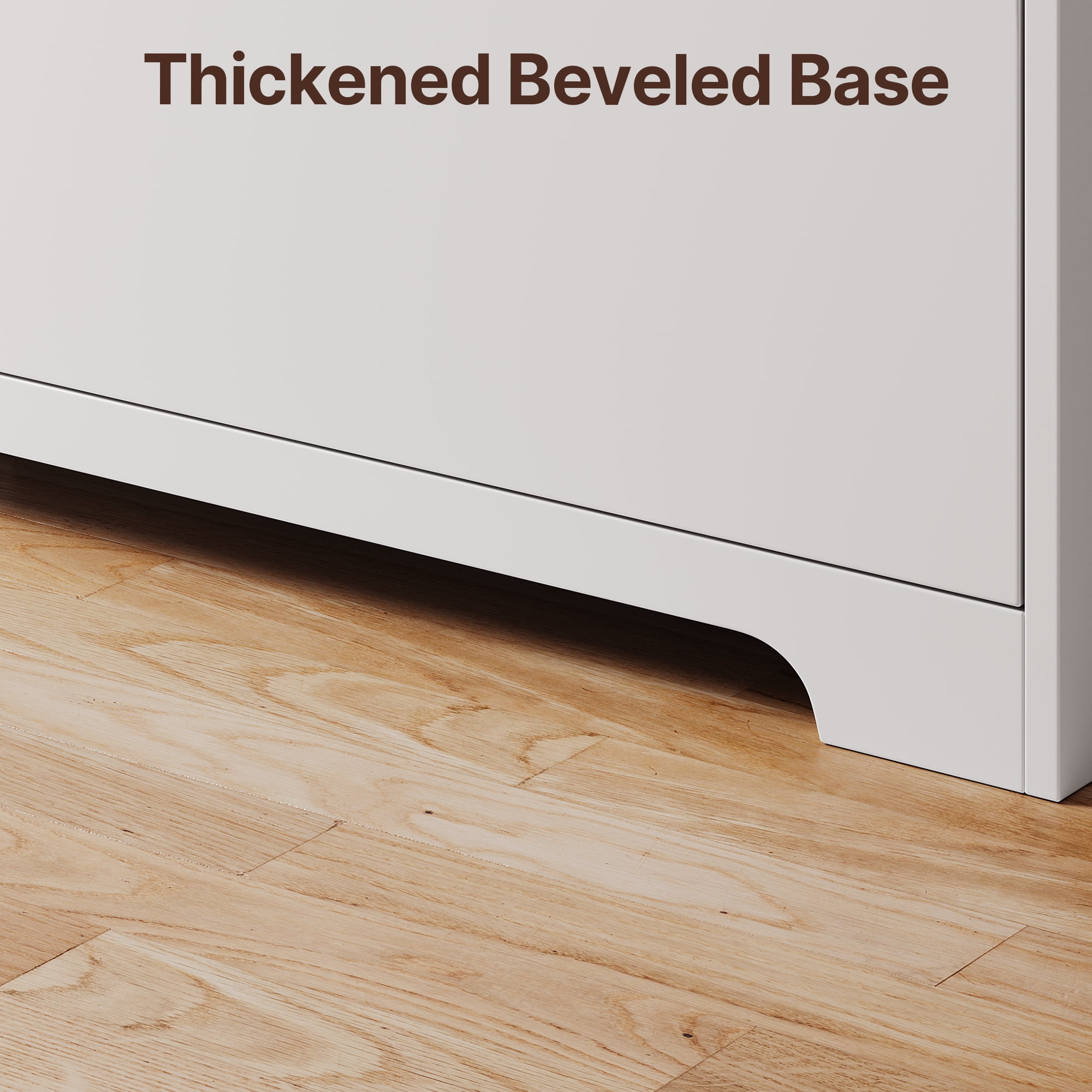 47" Wide Modern Dresser, Lofka 7-Drawer Storage with Thick Top & 14" Deep Drawers (3 Small + 4 Large), Smooth Glide, No-Handle Design, Easy Assembly, Anti-Tip