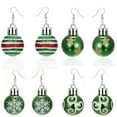 thumbnail image 6 of GKNET Fashion Christmas Snowflake Star Ball Drop Dangle Earrings Women Jewellery Gift-Circle-Red, 6 of 9