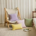 thumbnail image 3 of Light Purple Pillow Covers 18x18 Set of 2 Striped Corduroy Throw Pillow Covers Cushion Covers for Office Couch Chair Bedroom, 18x18 Inch, Lavender, 3 of 7