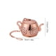 thumbnail image 5 of Acero inoxidable Colador de té suelto Mini Cadena de Cadena Tetera Forma Tetera Colorida Infusor Teahouse Sopa Haciendo Filtro Accesorios Rosa Oro Eigraketly HA059338-03, 5 of 7