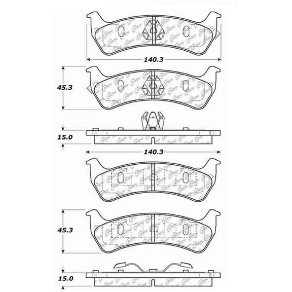 Centric Parts 106.06250 106 Series Posi Quiet Semi Metallic Brake Pad