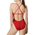 thumbnail image 2 of Speedo Women's Edge Splice One-Piece Swimsuit (Black/Red, 22), 2 of 2