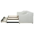 thumbnail image 4 of Euroco Upholstered Twin XL to King Size Daybed, Sofa Bed with Trundle and 2 Drawers, Beige, 4 of 14