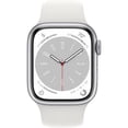 thumbnail image 2 of Restored Premium Apple Watch Series 8 (GPS, 41mm) - Silver Aluminum Case with White Band (Refurbished), 2 of 3