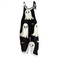 thumbnail image 5 of Pyhlmscde Womens Pumpkin Bat Halloween Print Straps Overalls with Pockets, Jumpsuits for Women, Halloween Dresses for Women, Rompers for Women, 5 of 6