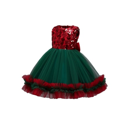 

Seyurigaoka Tulle Princess Dress Sleeveless Sequined Round Neck Ball Gown