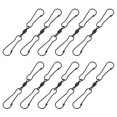 thumbnail image 3 of 10pcs Double Clip Type Crochets Pivotants en Acier Inoxydable Roulements à Vent Cintres, 3 of 8